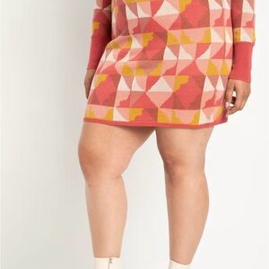 Eloquii Pink and Cream Knit Top